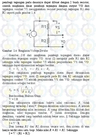 Gambar  2.6 Rangkaian Voltage Divider 