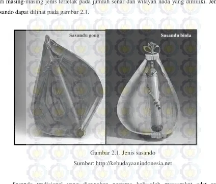 Gambar 2.1. Jenis sasando 