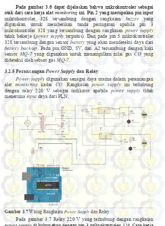 Gambar 3.7 Wiring Rangkaian Power Supply dan Relay 