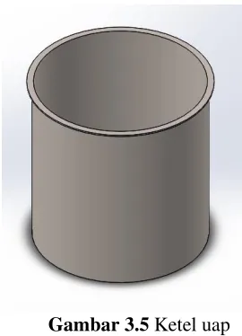 Gambar 3.6  Ketel pemanas air (Boiler) 