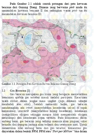 Gambar 2.1. Potongan Peta Kawasan Rawan Bencana Gunung Dieng 