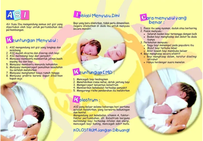 Gambar 3.2. Leaflet pemberian Air Susu Ibu (ASI). 