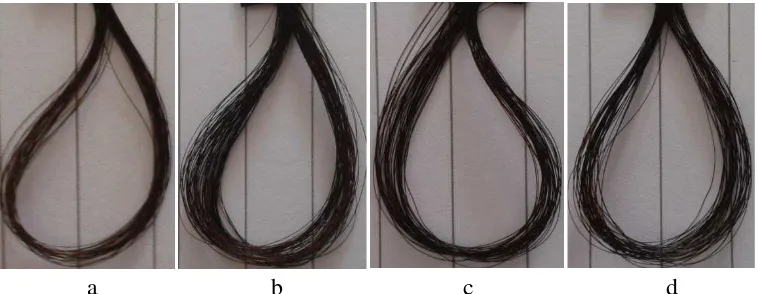 Gambar 4.4. Pengaruh waktu perendaman terhadap hasil pewarnaan rambut uban 