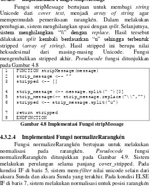 Gambar 4.8 Implementasi Fungsi stripMessage 