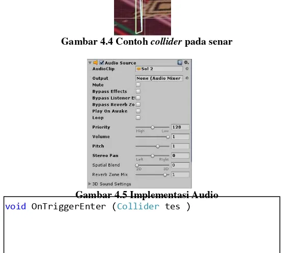 Gambar 4.5 Implementasi Audio 