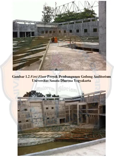 Gambar 1.2 First Floor Proyek Pembangunan Gedung Auditorium 