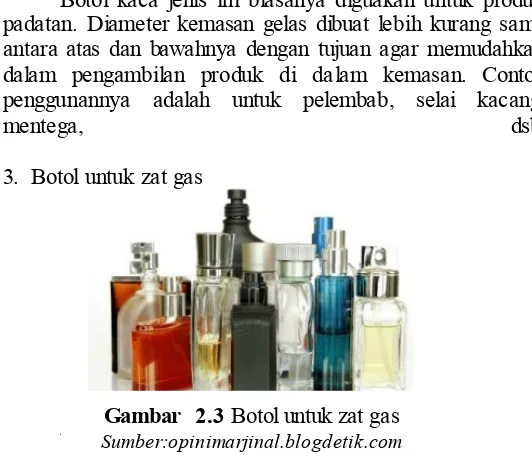 Gambar  2.3Jenis botol diatas biasanya digunakan   Botol untuk zat gas 
