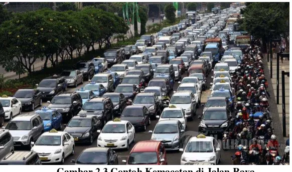 Gambar 2.3 Contoh Kemacetan di Jalan Raya 