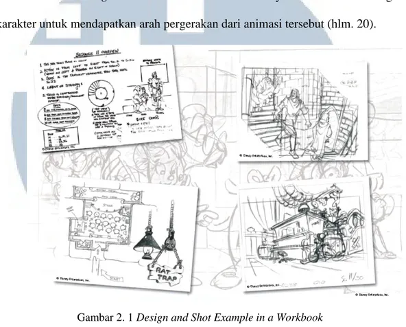 Gambar 2. 1 Design and Shot Example in a Workbook  (Layout and Composition for Animation, 2010)