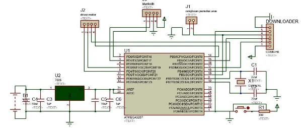 Gambar 3.2  Skema Rangkaian Pengendali Motor H-bridge L298