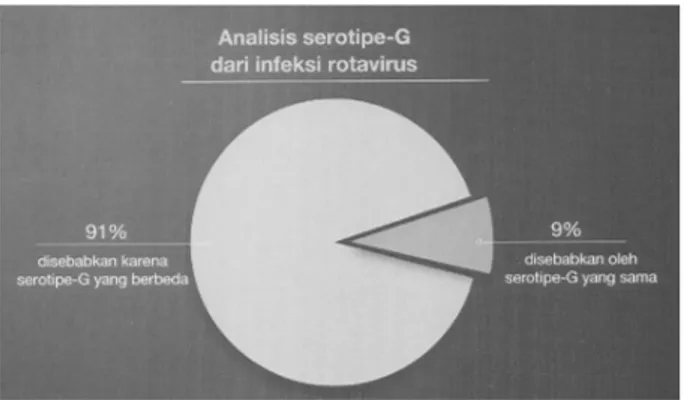 Gambar 2. Analisis Serotipe-G dari Infeksi Rotavirus Sumber: Velazquez, 2004