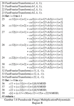 Gambar 3.8 Pseudocode Fungsi MultiplicationPolynomials Bagian B 