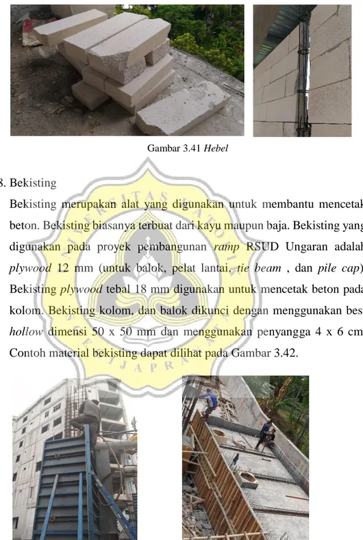 Gambar  3.41  merupaka  material  hebel  yang  digunakan  pada  proyek  pembangunan ramp RSUD Ungaran