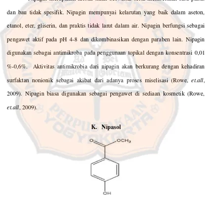 Gambar 5. Struktur Nipagin (Rowe, et.all, 2009) 