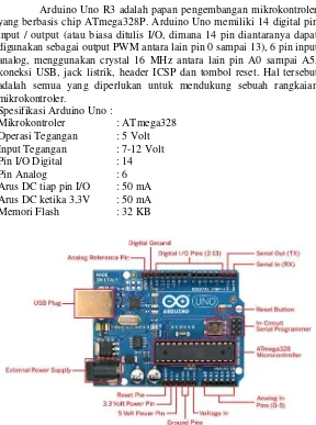 Gambar 2. 14 Arduino Uno R3 