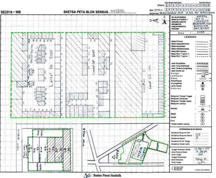 Gambar 17. SE2016-WB 3273030002043 subblok sensus B02 hasil listing   