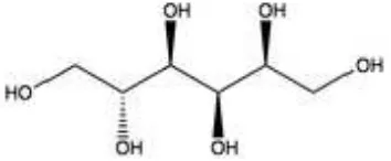 Gambar 2.2 Struktur Kimia Sorbitol [50] 