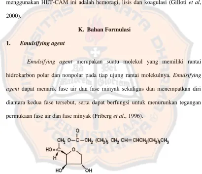 Gambar 6. Struktur Sorbitan Monooleat (Span 80) (Aulton, 2002)