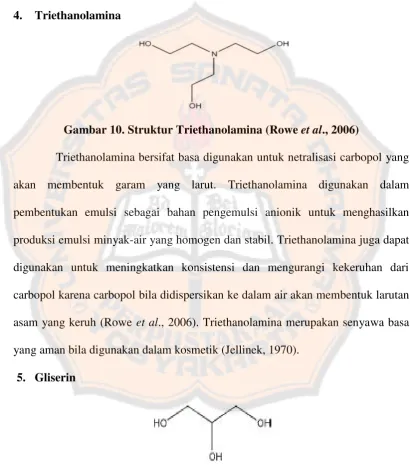 Gambar 10. Struktur Triethanolamina (Rowe et al., 2006)