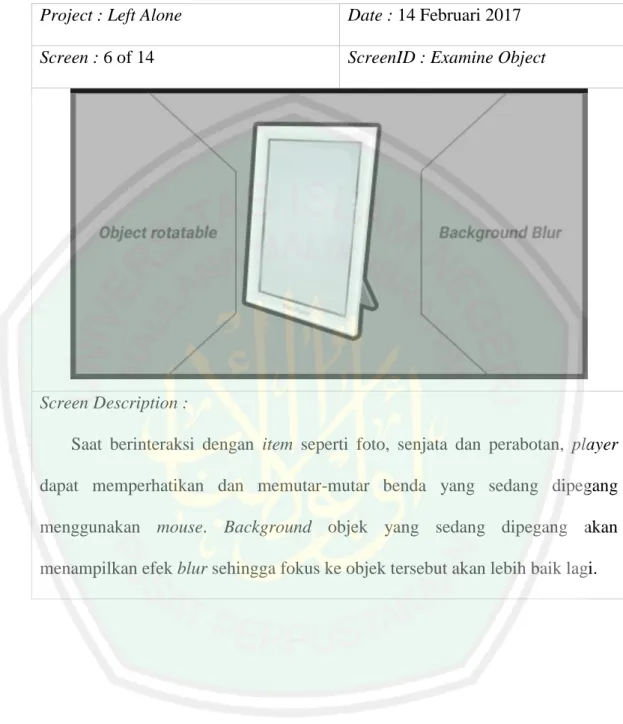 Tabel 3. 6 Tampilan Examine Object 