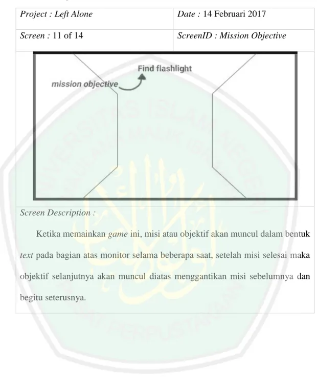 Tabel 3. 10 Tampilan Mission Objective 