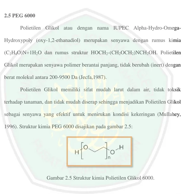 Gambar 2.5 Struktur kimia Polietilen Glikol 6000. 