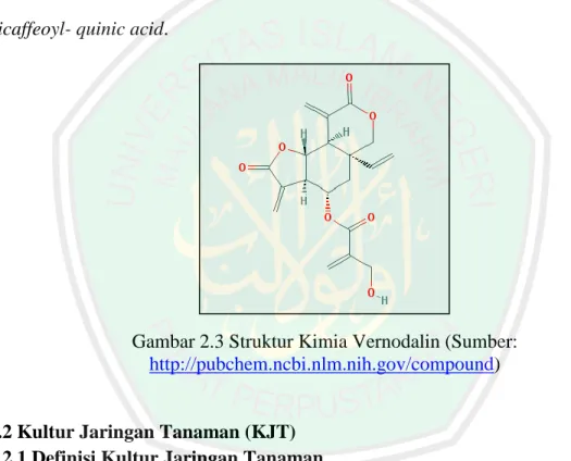 Gambar 2.3 Struktur Kimia Vernodalin (Sumber: 