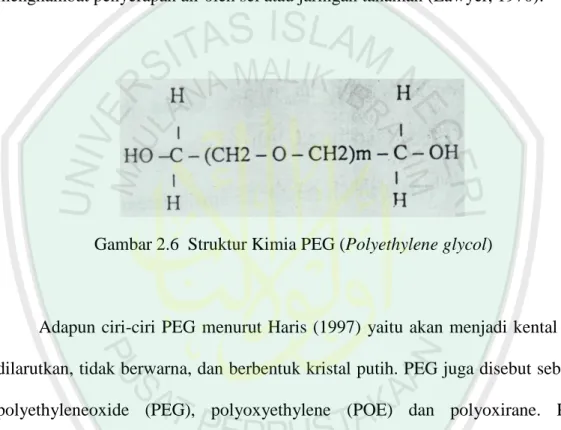 Gambar 2.6  Struktur Kimia PEG (Polyethylene glycol)  