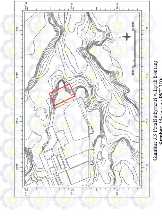 Gambar 3.3 Peta Bathymetri wilayah Bontang 
