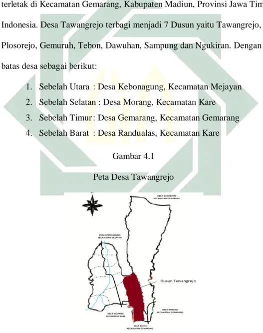 Gambar 4.1  Peta Desa Tawangrejo 
