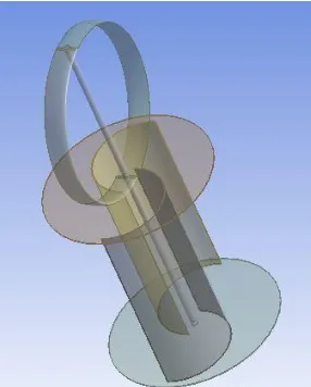 Gambar 3.2  Geometri Turbin Angin Savonius-Darrieus 