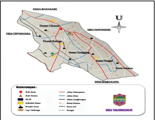 Gambar 3.1 Peta Desa Tanjungsukur 