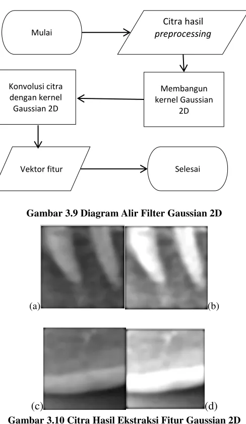 Gambar 3.10 Citra Hasil Ekstraksi Fitur Gaussian 2D  