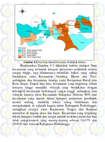 Gambar 4.2 Peta Penyebaran Persentase Penduduk Miskin 