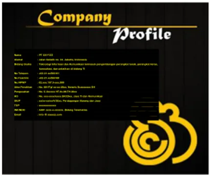 Gambar 4.  Halaman profile Aplikasi 