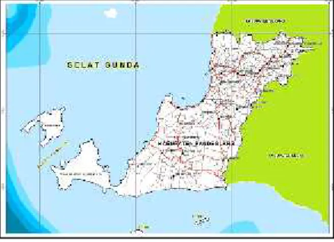 Gambar 1 : Peta Kabupaten Pandeglang, Provinsi Banten.