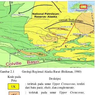 Gambar 2.1 Geologi Regional Alaska Barat (Beikman, 1980) 