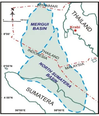 Gambar 2.10 Lokasi North Sumatra (Andreason et al, 1997). 