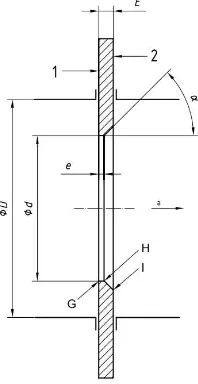 Gambar 2.2 Geometri pelat orifice sesuai standar International 