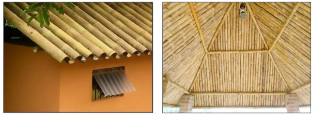 Gambar 7. Bahan atap dari bambu 