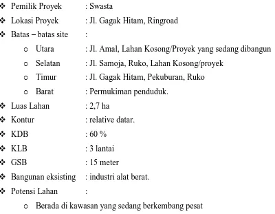 Tabel 2.1 : WPP RUTRK Kota Medan 