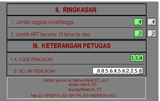 Gambar 11. Contoh pengisian Blok II dan Blok III 