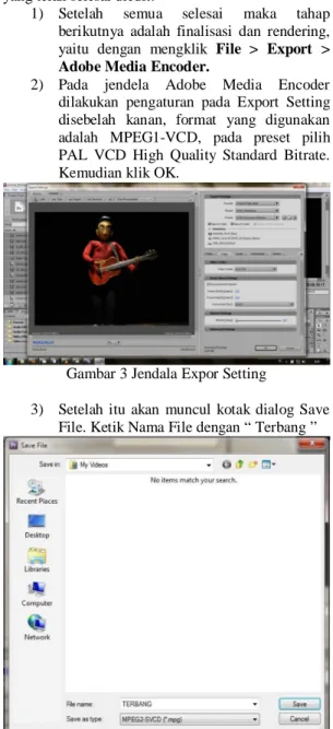 Gambar 3 Jendala Expor Setting 