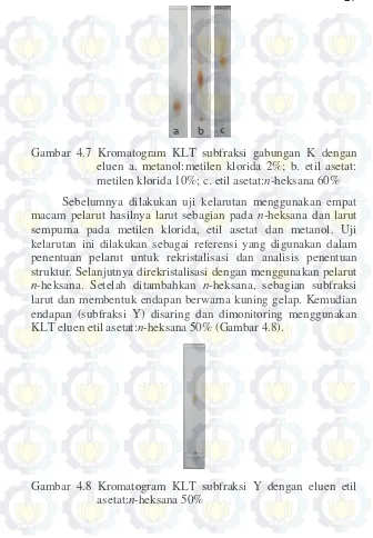 Gambar 4.7 Kromatogram KLT subfraksi gabungan K dengan 