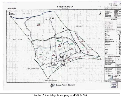 Gambar 2. Contoh peta kunjungan SP2010-WA 