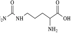 Gambar 2.2 Struktur kimia Citrulline (Odewumni, 2015) 