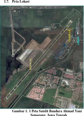 Gambar 1. 1 Peta Satelit Bandara Ahmad Yani  