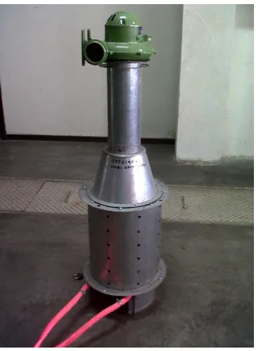 Gambar 3.21 Water heater Model 1 dengan cerobong dan blower 