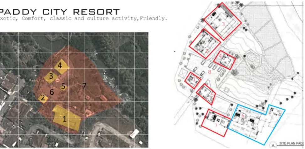 Gambar 4.1 Site Plan Paddy City Resort  Sumber : Data Pribadi 2015 