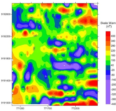 Gambar 4. 1 Anomali Magnet Total 